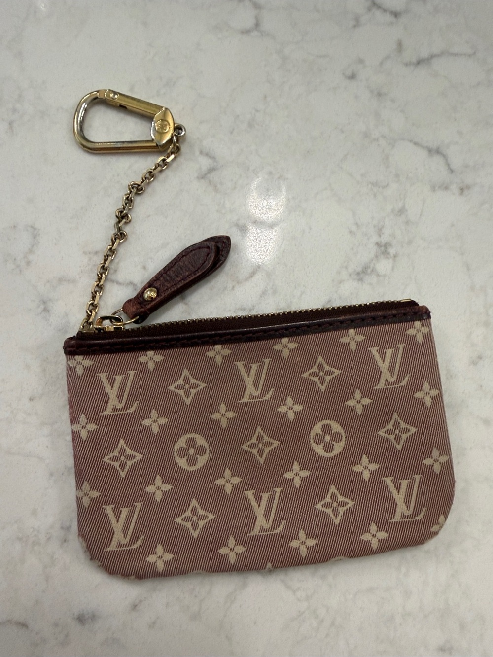 LOUIS VUITTON
Sepia Monogram Idylle Pochette Cles Key And Change Holder